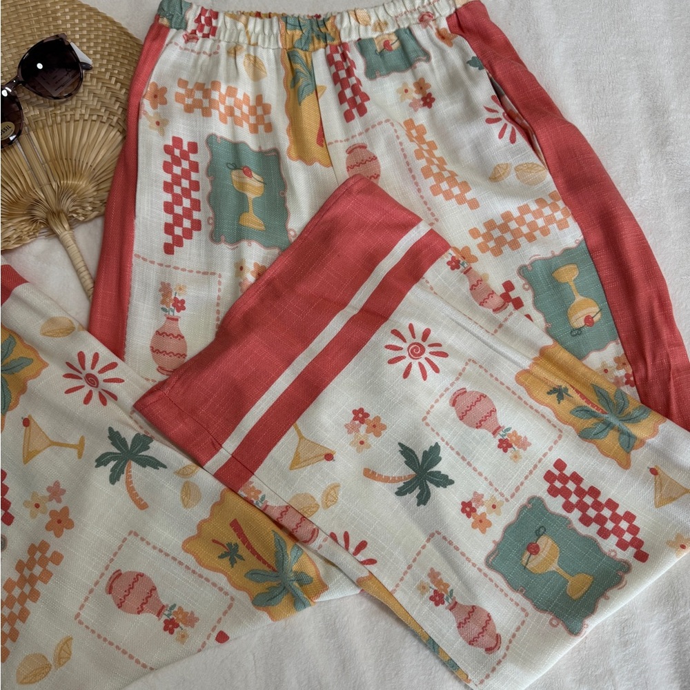 Colorful Patterned Beach Pants - image 1